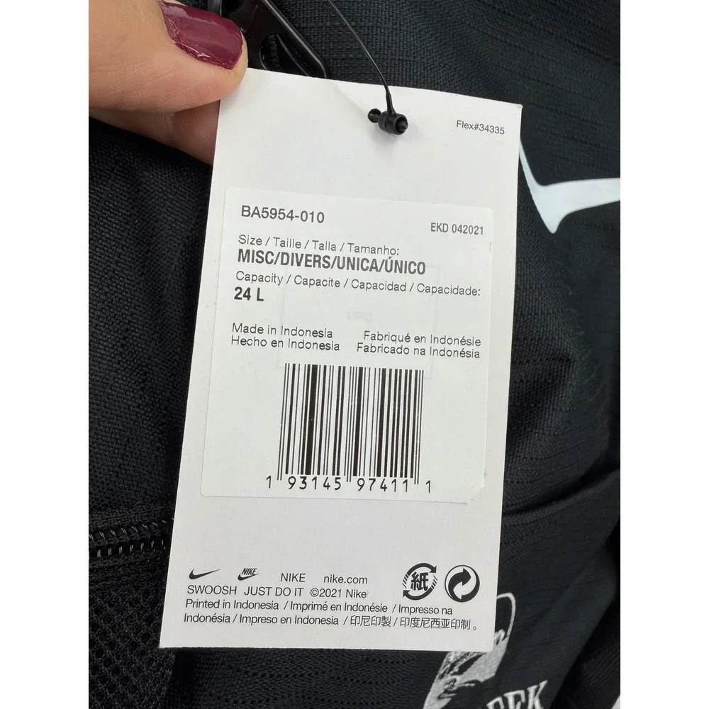 Nike Academy Team Backpack Mens OS Black 24L BA5954-010 Flat Creek Farm Logo